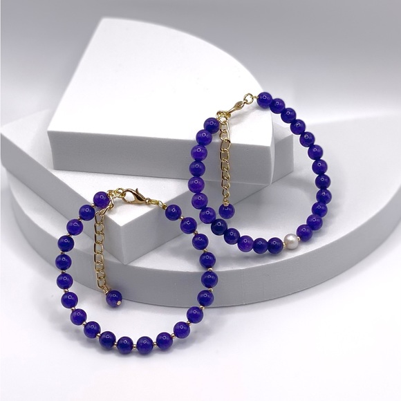 Beautiful Blue Jade Bracelet - Picture 12 of 15